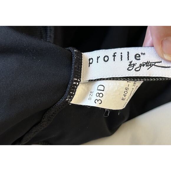 Profile by Gottex Women's 38D Full Support Swim Tankini Top Black Ruffle Floral - Picture 8 of 16